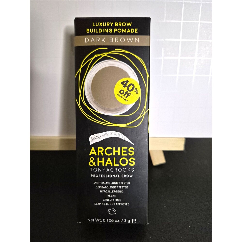 Arches & Halos Luxury Brow Building Pomade Dark Brown Vegan 0.106 oz/3 g